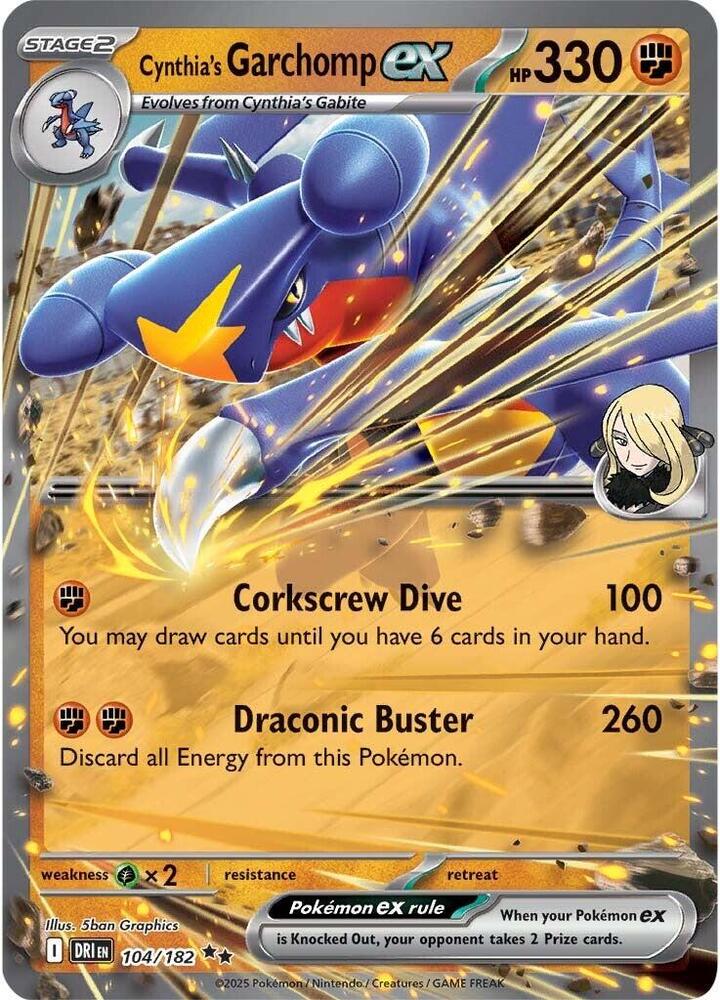 Destined Rivals Cynthia's Garchomp ex