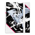 WHITE FLARE 9-POCKET BINDER