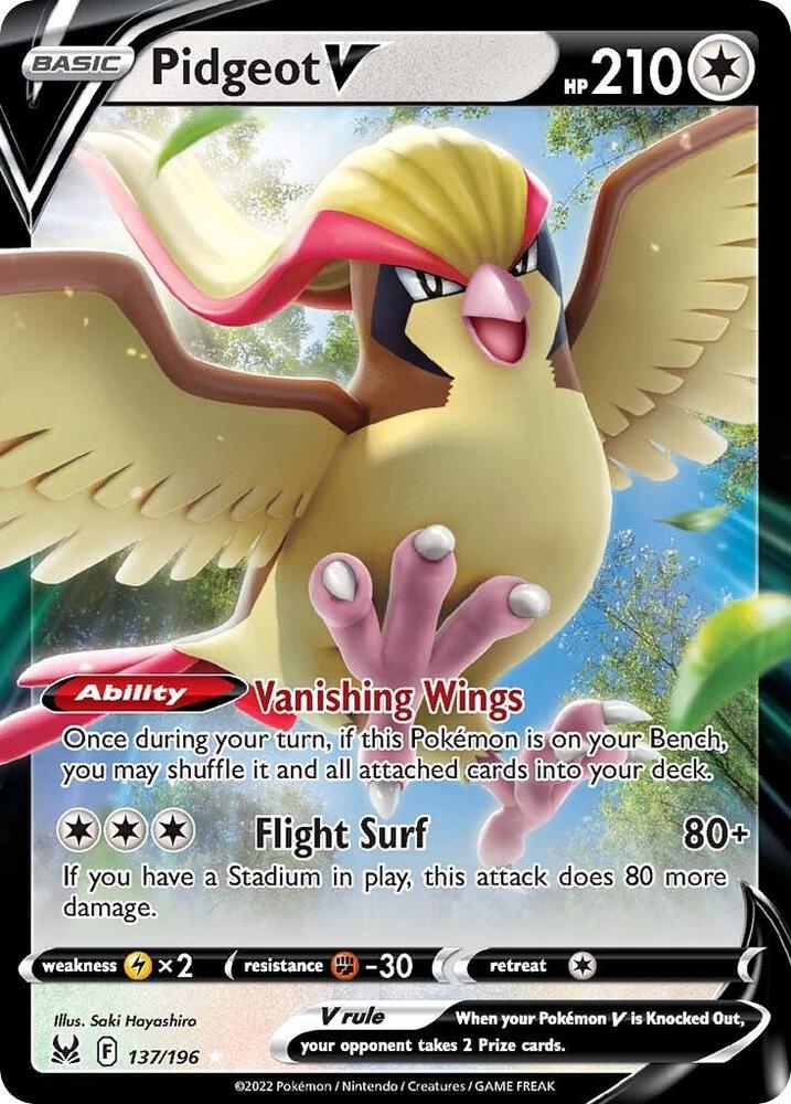 Lost Origin Pidgeot V