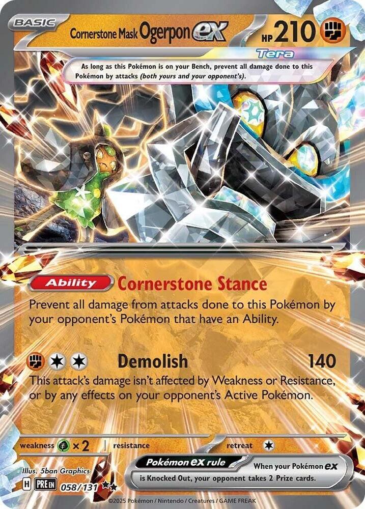 Prismatic Evolutions Cornerstone Mask Ogerpon ex