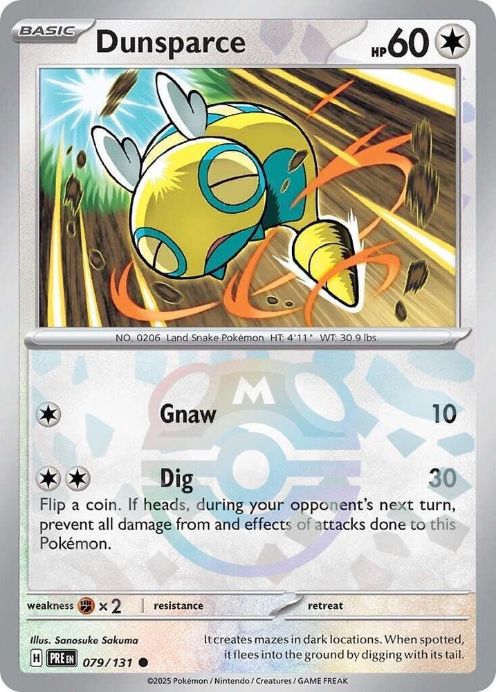 Prismatic Evolutions Dunsparce (Master Ball Pattern)